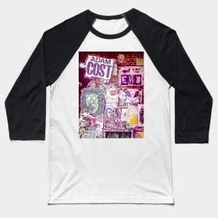 Graffiti New York City Pink Sticker Pop Art Baseball T-Shirt